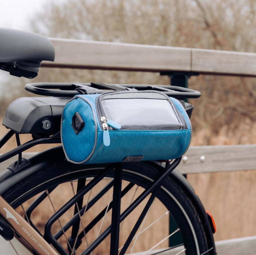 Duurzame waterdichte fietstas met transparant touchscreen venster; perfecte telefoonhouder voor fietsen.