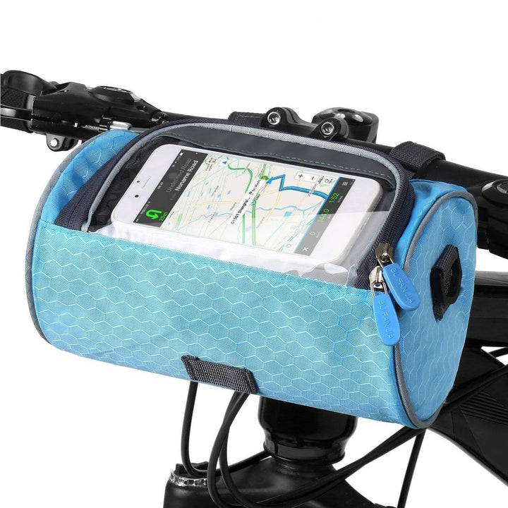 Waterdichte fietstas, als stuurtas of opbergtas. Met touchscreen telefoonvak voor veilig fietsen.