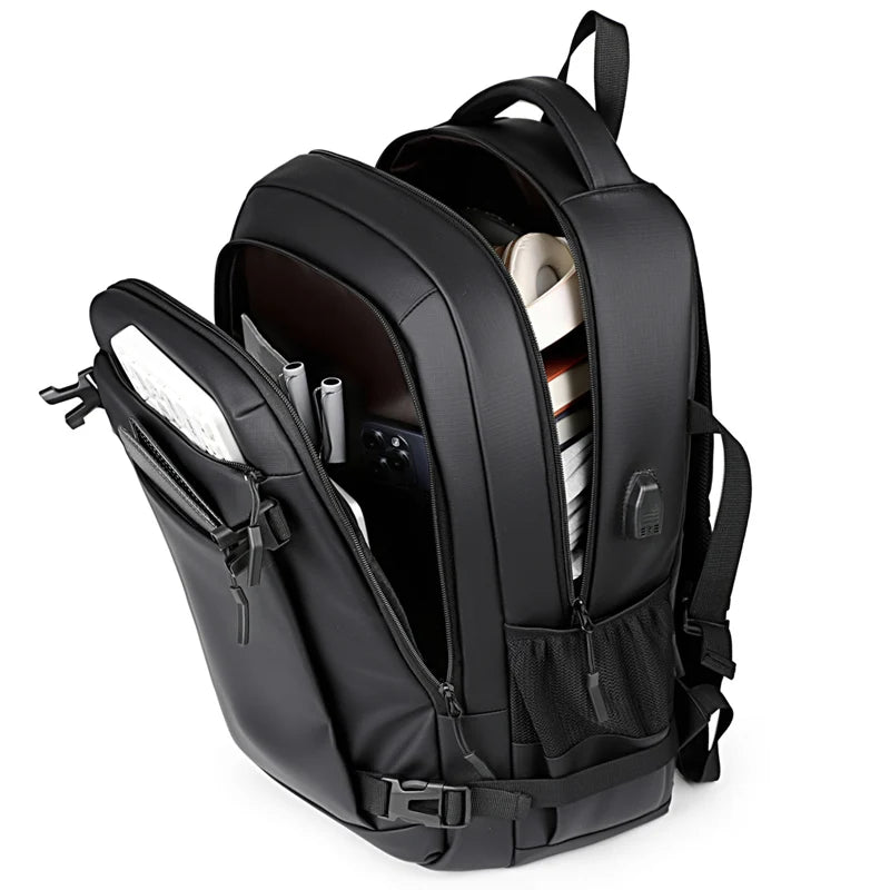 Ergonomische heren rugzak met grote capaciteit en laptopvak. Comfortabel voor werk, school en reizen.
