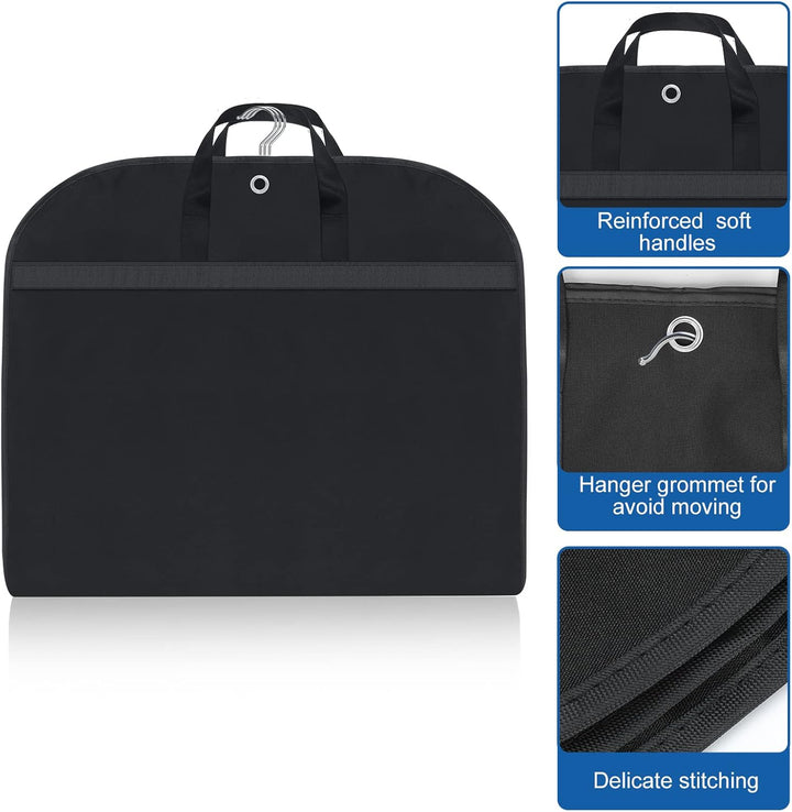 Veelzijdige 43-inch kostuumhoes van duurzaam Oxford, waterdicht, met rits voor complete kledingbescherming.