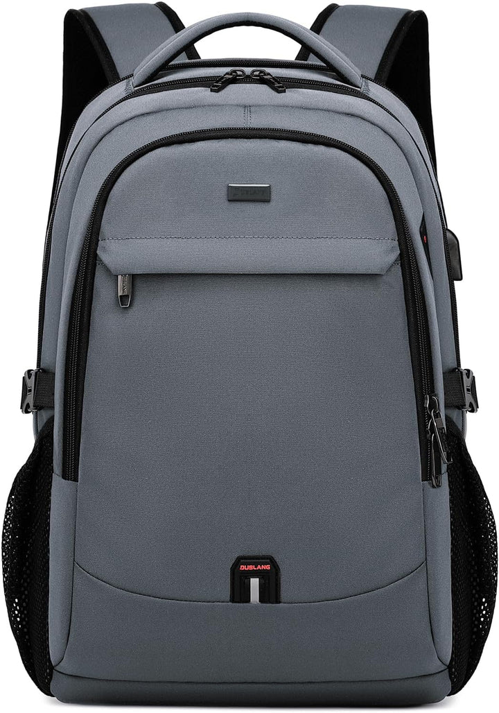 Waterdichte reis laptop rugzak met USB oplaadpoort, ideaal voor 17 inch laptops, reizen en pendelen.