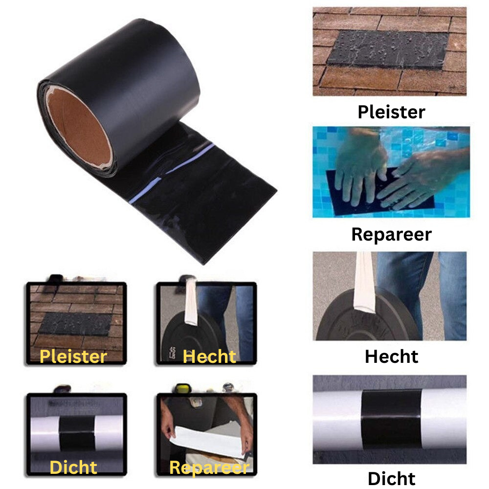 Essentiële klustape voor huishoudelijke reparaties; dicht lekkages en scheuren waterdicht af.