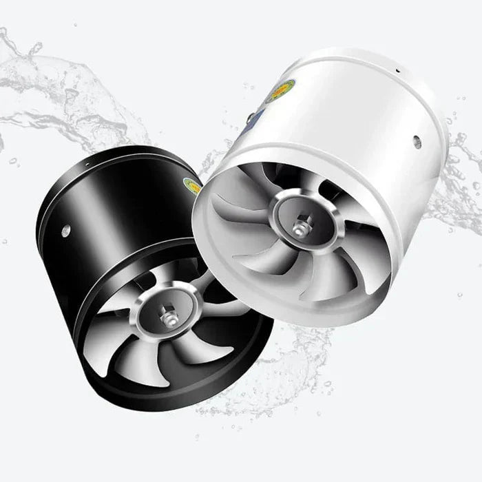 Witte afzuigventilator WhisperFlow, ideaal voor kantoor of slaapkamer, zorgt voor stilte & frisse lucht.