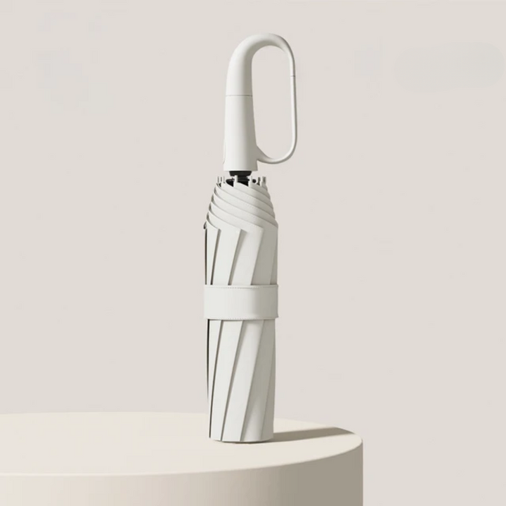 Stijlvolle unisex paraplu met reflectie, beschermt tegen regen en wind voor optimale veiligheid.