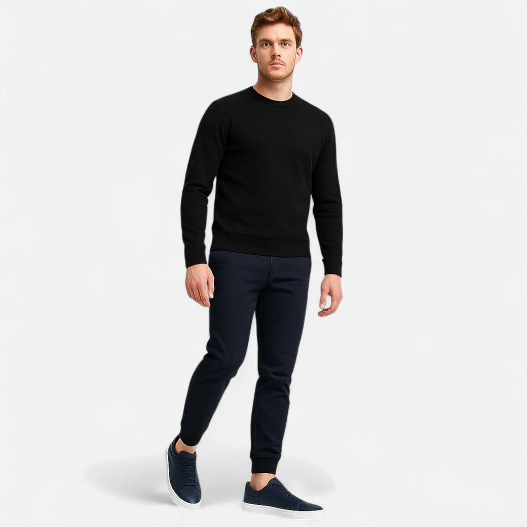 Noah marineblauwe heren sneakers, slip-on model voor moeiteloze stijl en dagelijks comfort.