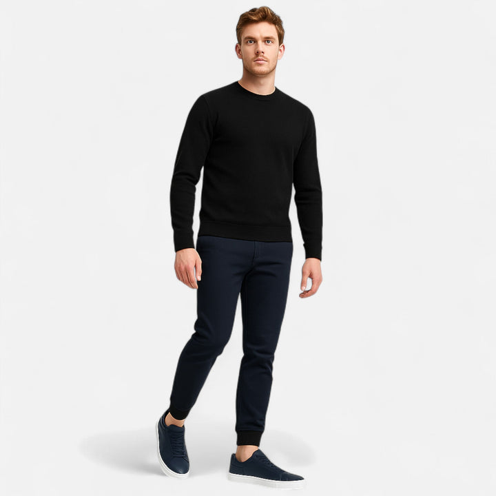 Noah marineblauwe heren sneakers, slip-on model voor moeiteloze stijl en dagelijks comfort.