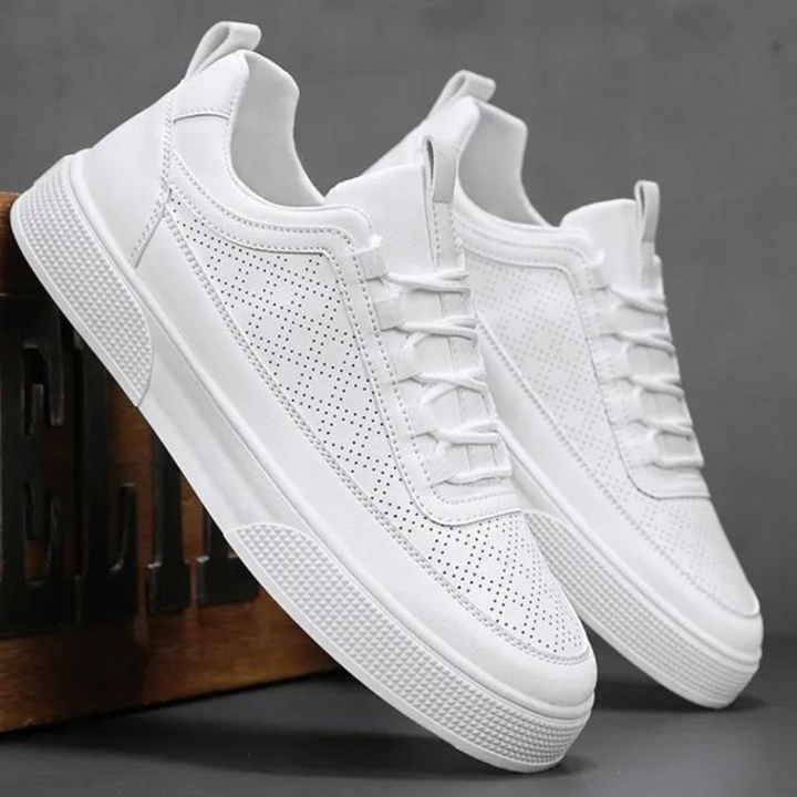 Kaki heren sneakers, ultralicht en comfortabel, ideaal als casual schoenen voor dagelijks gebruik en vrije tijd.
