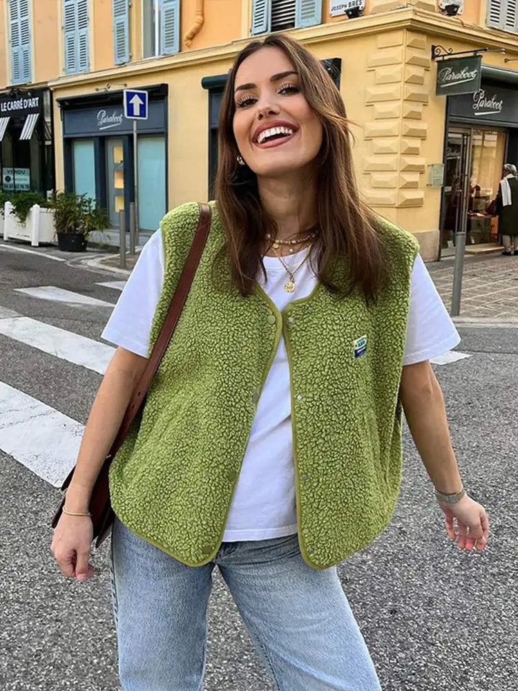 "Wollen bodywarmer met V-hals, zachte lams wolmix, stijlvolle en warme uitstraling, ideale tussenlaag voor veelzijdige outfit