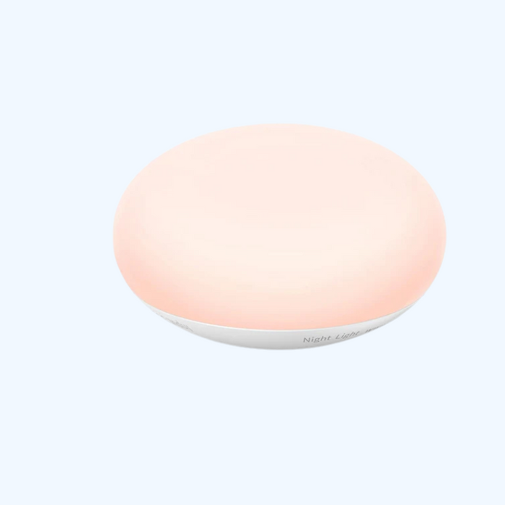 Zacht siliconen baby nachtlampje, dimbaar en oogvriendelijk voor borstvoeding.