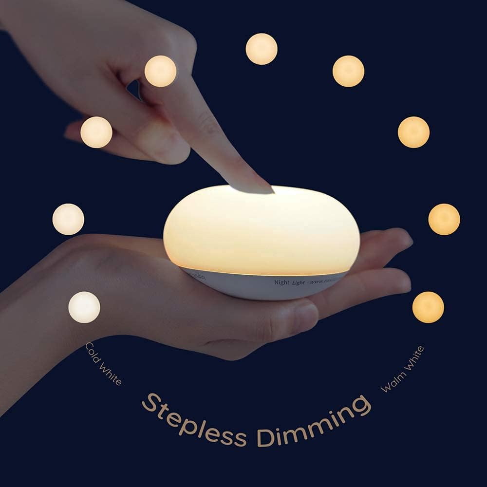 Dimbaar siliconen nachtlicht, veilig voor baby's, ideaal als borstvoedingslamp.