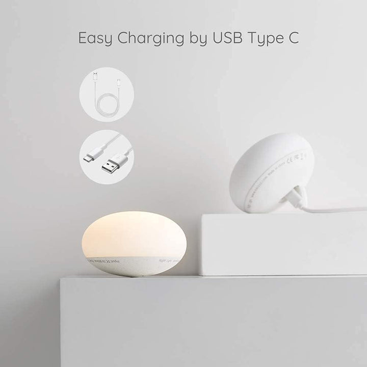 Zachte siliconen lamp voor babykamer, met dimbare en kindvriendelijke verlichting.