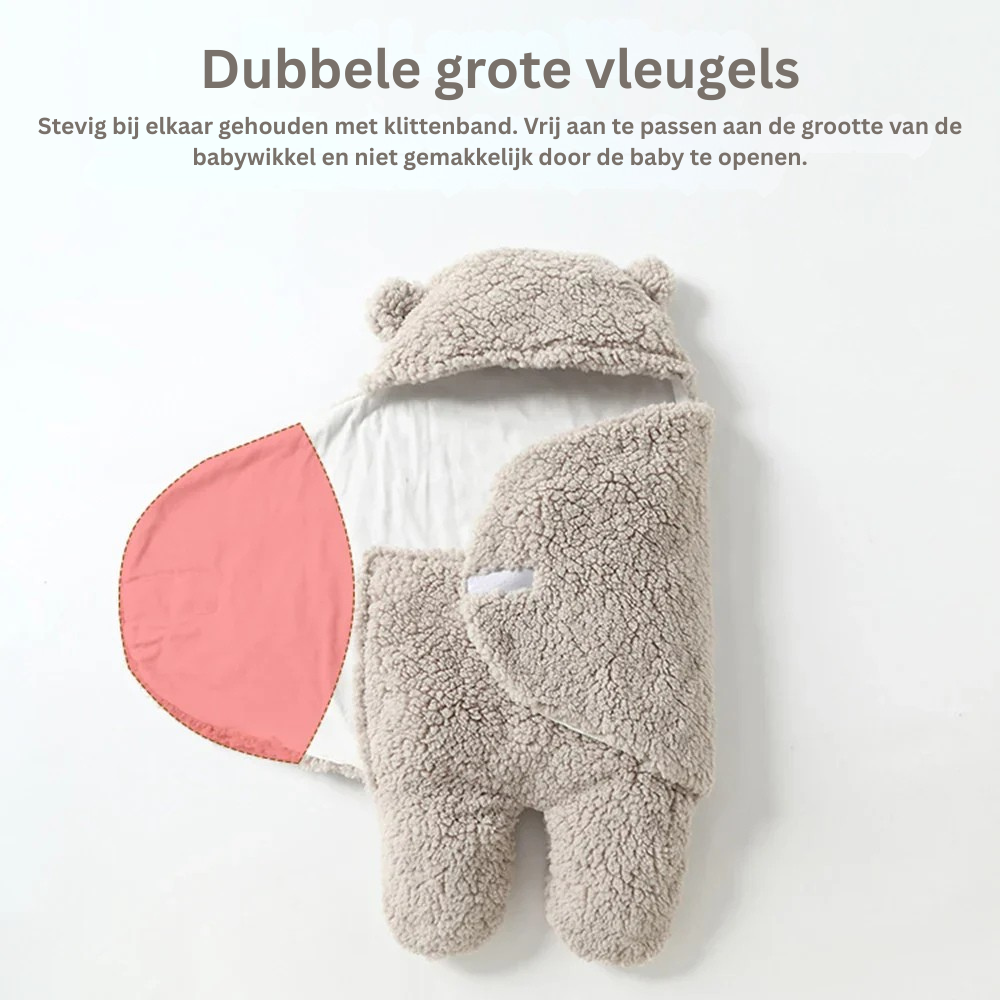 Gemakkelijke wikkeldeken voor nieuwe ouders, garandeert comfort en warmte voor de pasgeboren baby.