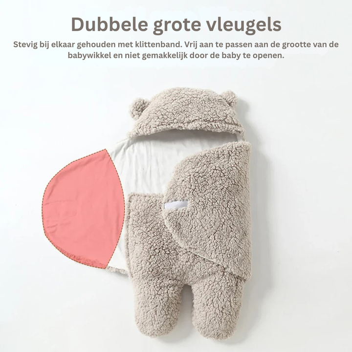 Gemakkelijke wikkeldeken voor nieuwe ouders, garandeert comfort en warmte voor de pasgeboren baby.