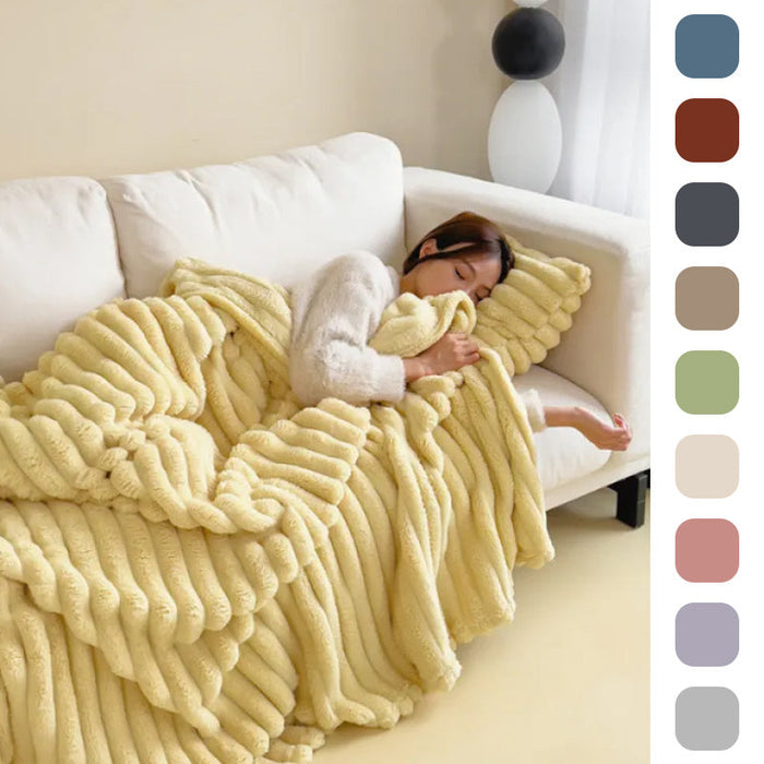 Premium zachte fleece deken, warm en knus, perfect als woondeken of plaid voor gezelligheid in elk huisdecor.