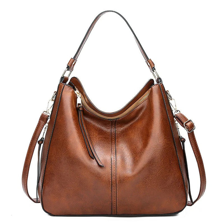 Zachte leren dames crossbody tas, ideaal voor dagelijks gebruik en stijlvol.