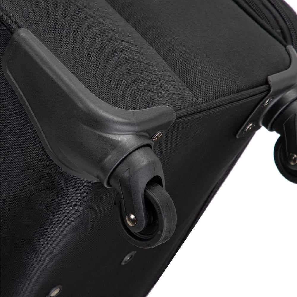 Flexibele zachte reiskoffer Valencia met TSA-slot en soepele draaiwielen, perfect voor elke reis.