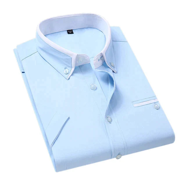 Zomers heren overhemd met korte mouwen, stijlvol en comfortabel voor een casual look.
