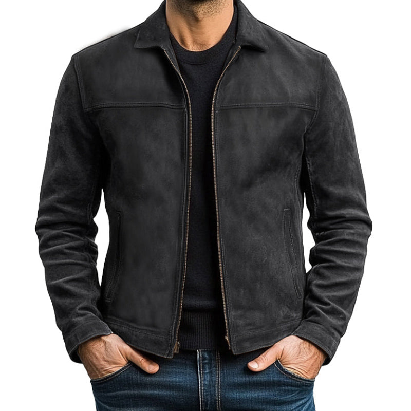 Stijlvol heren ritsjack met opstaande kraag. Essentieel voor de moderne man in herfst en winter.