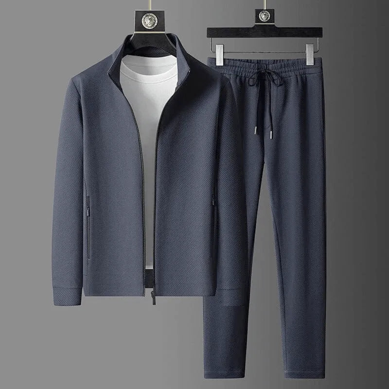 Zwart heren trainingspak, comfortabel & stijlvol. Perfecte sportkleding outfit voor training en ontspanning.