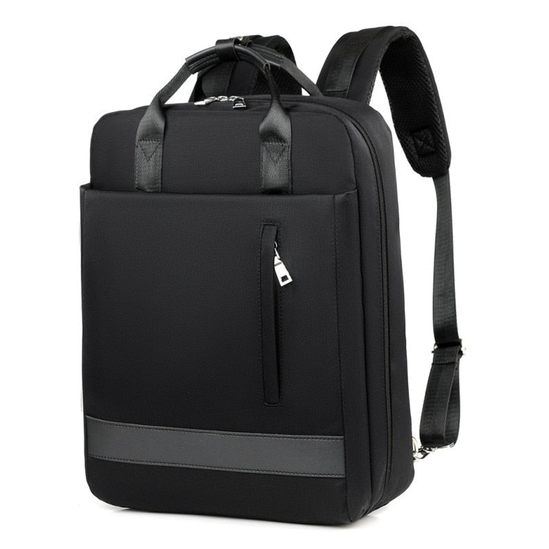 Stijlvolle unisex grijze rugzak met slimme anti-diefstal functies en USB-laadpoort.