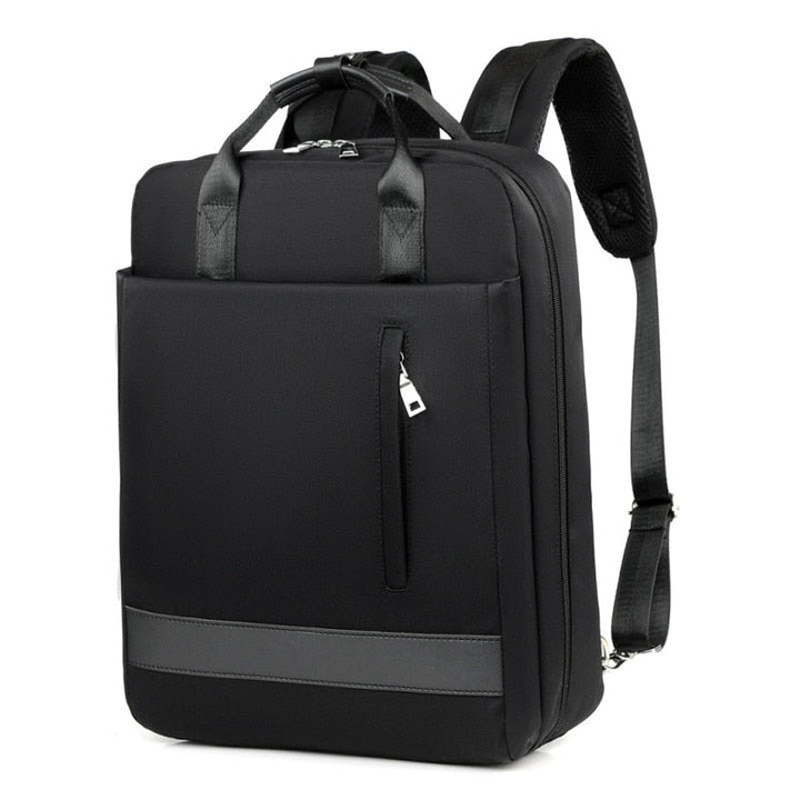 Stijlvolle unisex grijze rugzak met slimme anti-diefstal functies en USB-laadpoort.