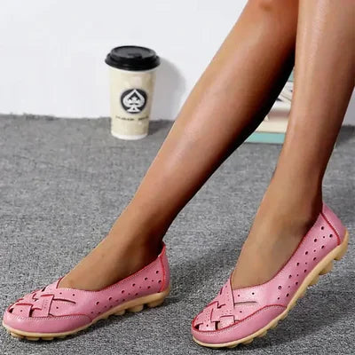 Praktische dames loafers met flexibele zool en zacht voetbed; stijlvolle schoenen voor langdurig pijnvrij comfort.
