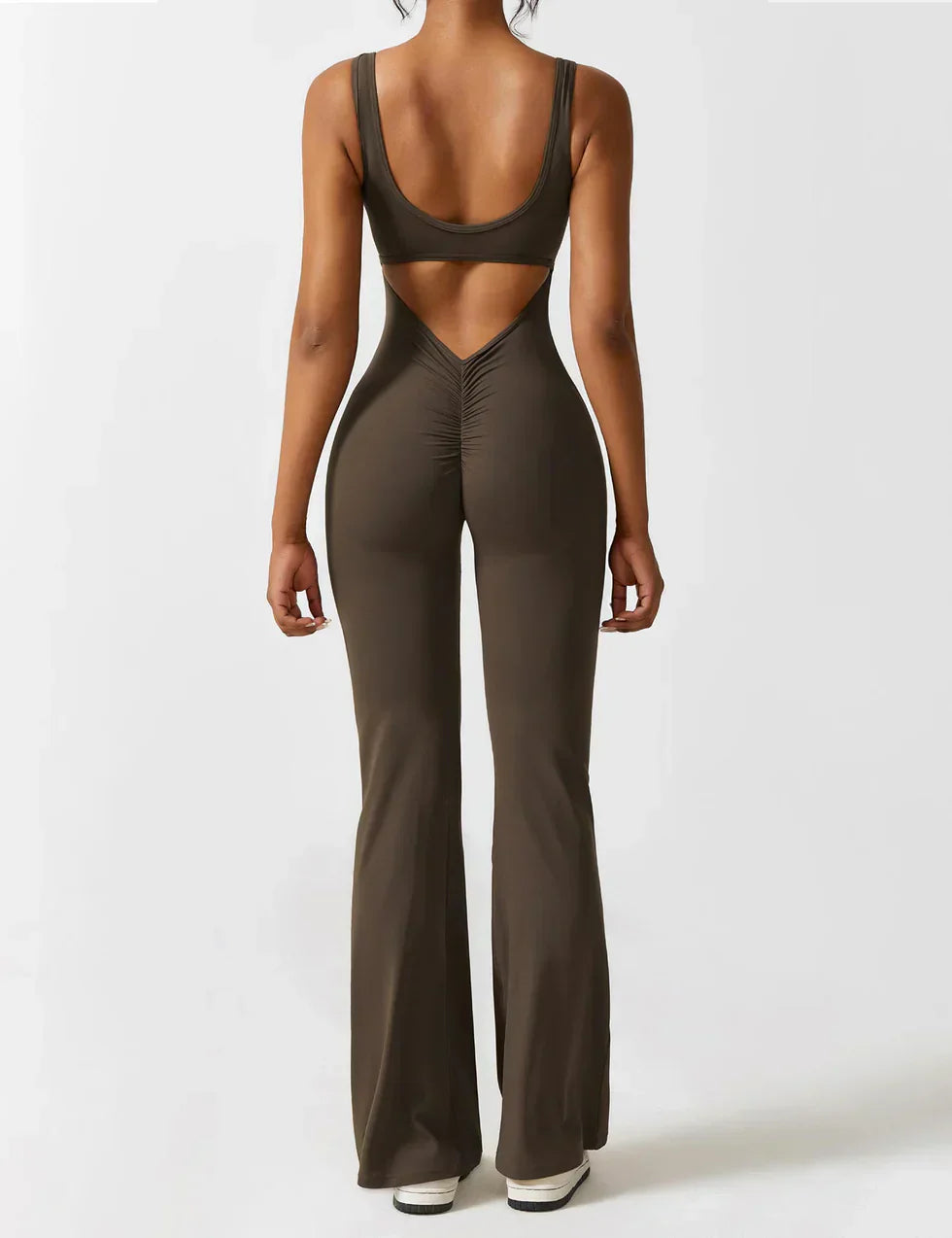 Modieuze olijfkleurige shaping jumpsuit voor dames, comfortabel.