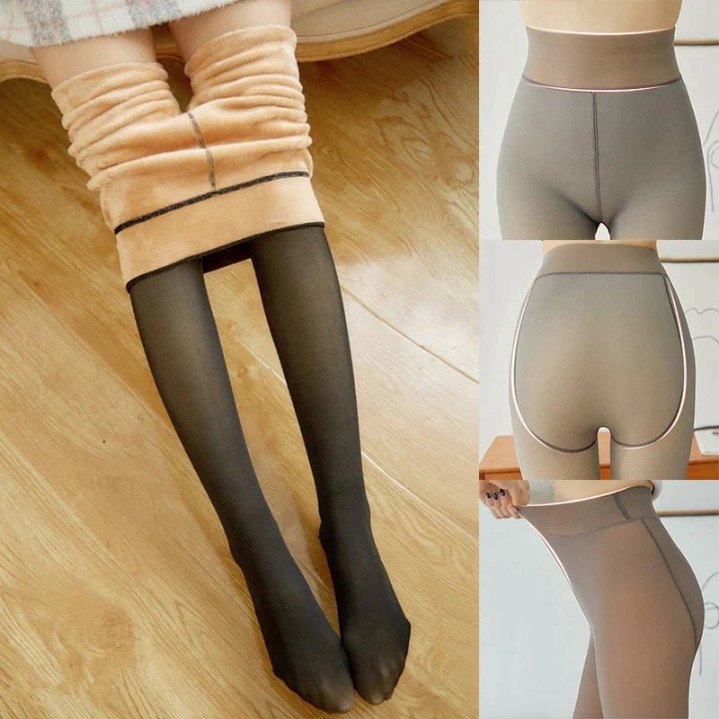 Grijze dames thermo legging, hoge taille voor winterwarmte en casual stijl. Comfortabele rekbare winterkleding.