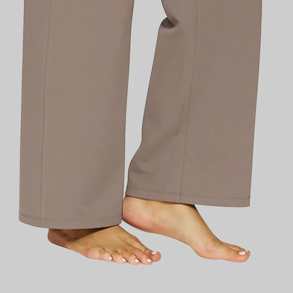 Veelzijdige damesbroek: casual & chique, wijde pijpen, hoge taille, perfect voor dagelijks comfort.