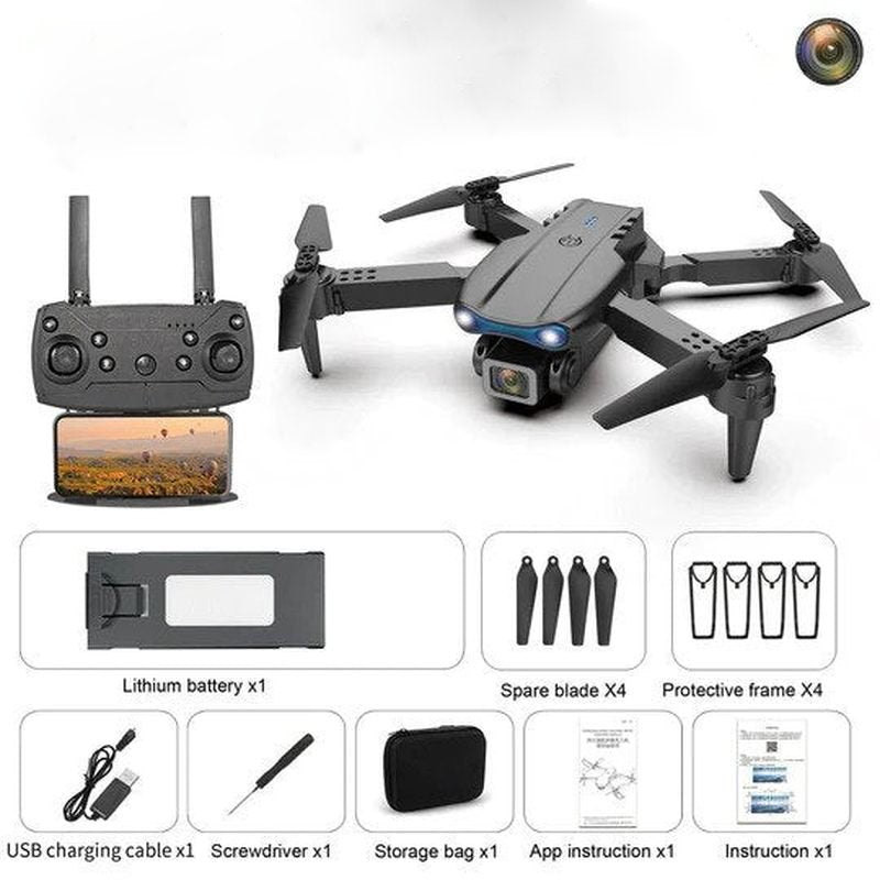 Strak design van de drone, geschikt voor videografie en avontuurlijke vluchten.