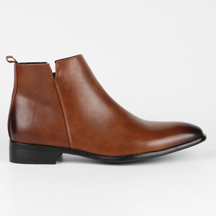 Veelzijdige zwarte heren enkellaarzen: chelsea boots met rits voor tijdloze klasse.