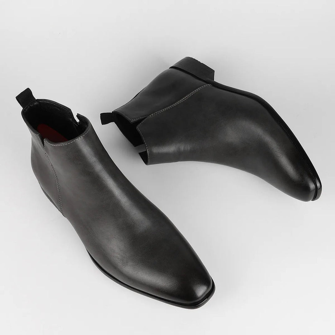 Casual bruine herenlaarzen: chelsea boots met rits, comfortabel voor elke dag.