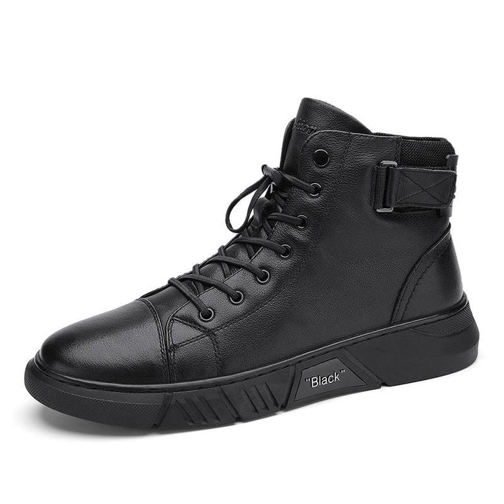 Stevige hoge sneakers voor heren, bieden optimale steun & comfort. Ideale zwarte schoenen voor een actieve levensstijl.