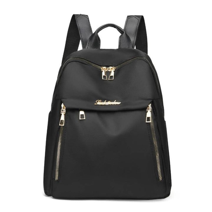 Zwarte PU leren dames reisrugzak, stijlvol en ruim, ideaal als dagrugzak. Perfect voor reizen en dagelijks gebruik.
