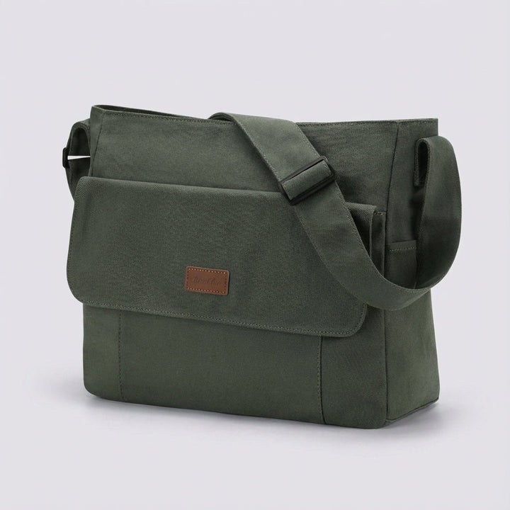 Grijze Satchelix laptoptas (15.6 inch) met verstelbare schouderriem, duurzame en functionele werktas.