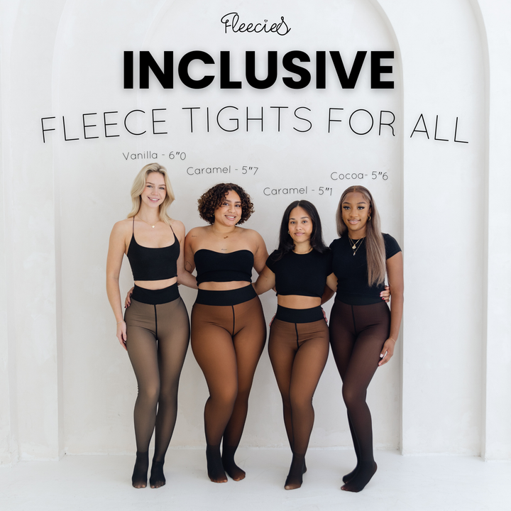 "Zwarte slimfit fleece panty met transparante look en vormend effect voor stijl en warmte in de koude maanden."