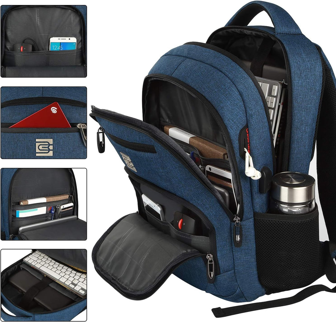 Organiseer je spullen in deze anti-diefstal laptop rugzak, ideaal voor pendelaars.