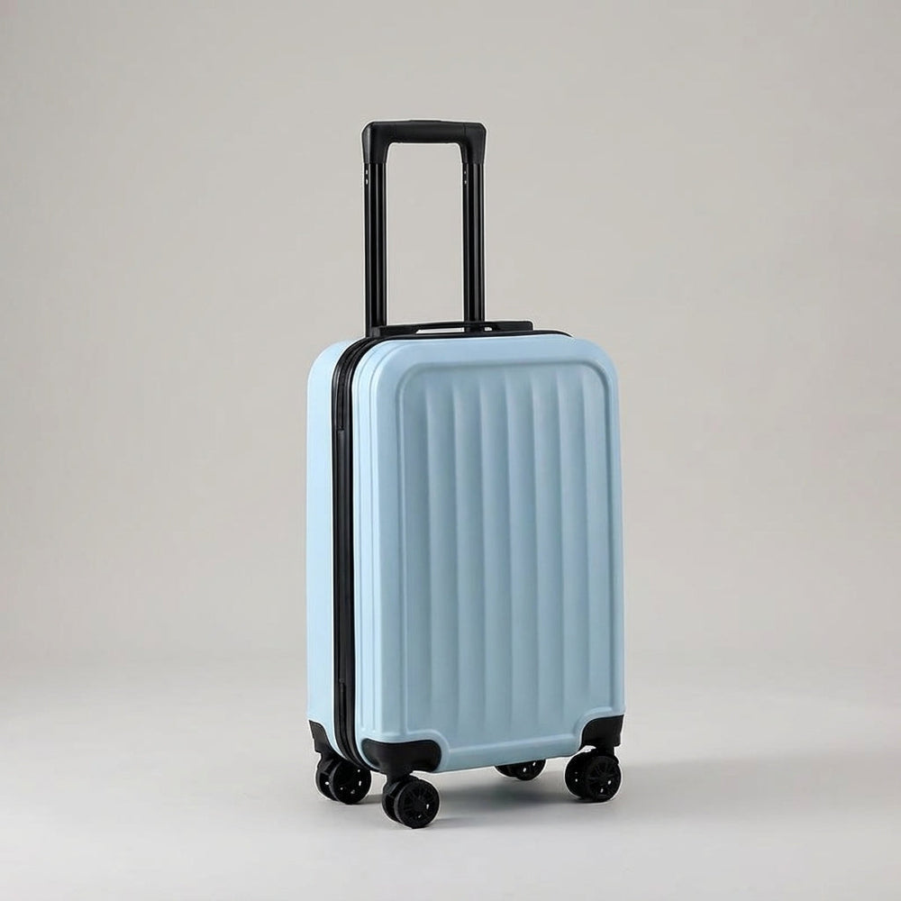 Rode stevige geribbelde koffer van Traveon voor efficiënte reisbagage.