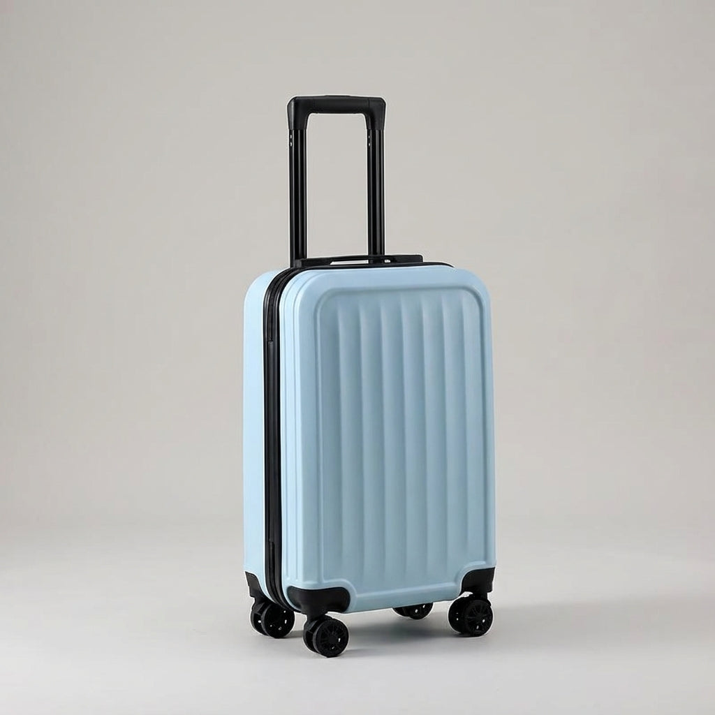 Rode stevige geribbelde koffer van Traveon voor efficiënte reisbagage.