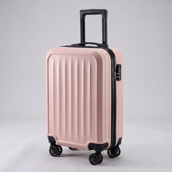 Stevige geribbelde reiskoffer voor efficiënt reizen; robuuste Traveon hardcase bagage.