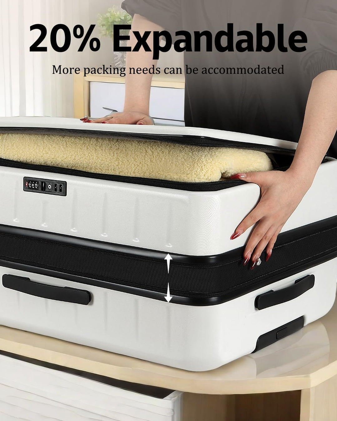 Reis slim met deze uitbreidbare handbagage, voorklep en TSA-slot voor snelle inspectie.
