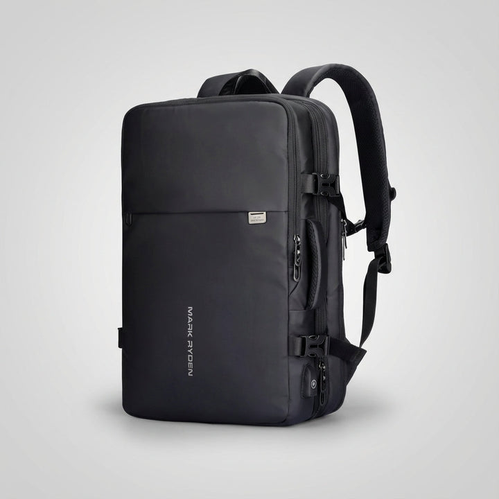 Praktische Safepackr reisrugzak, uitbreidbaar voor extra ruimte. Ideale afmeting als handbagage voor vluchten.