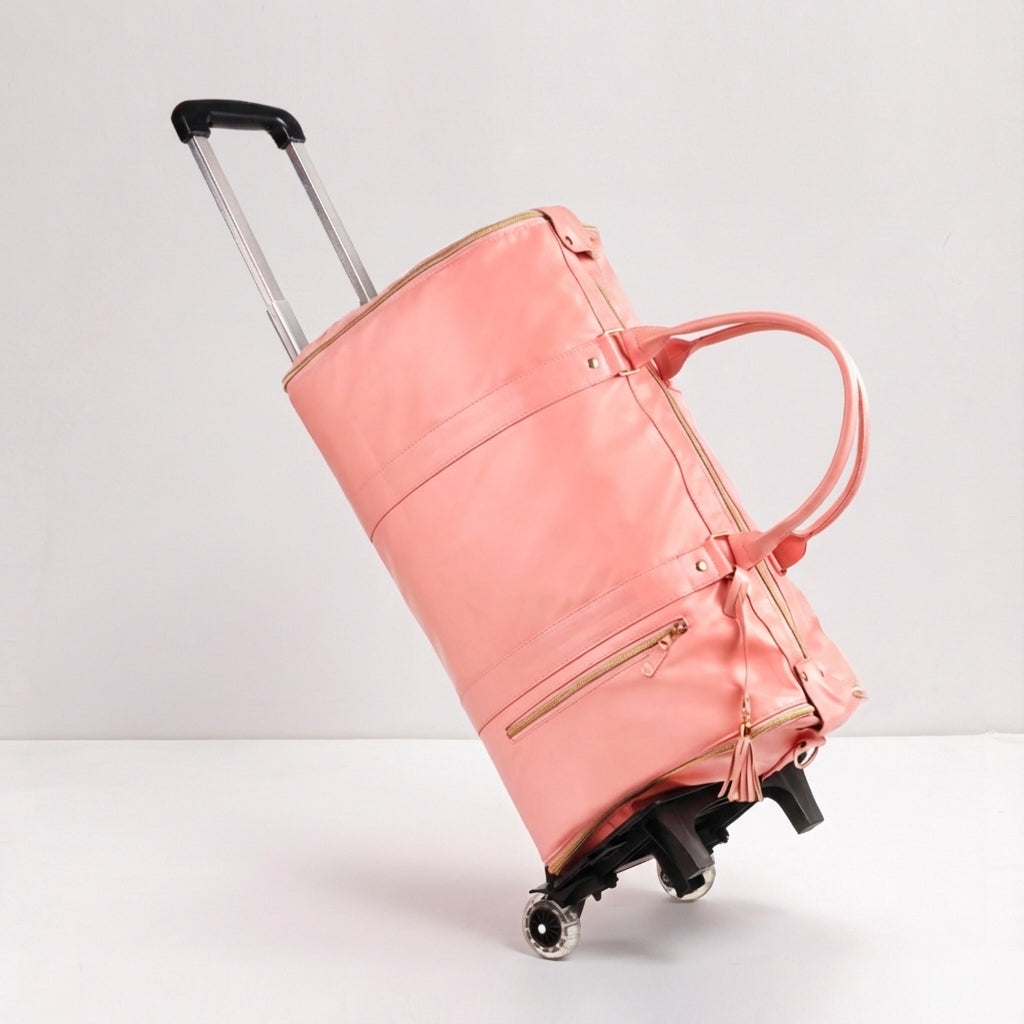Stijlvolle zwarte GlideTote trolleytas, geschikt voor zowel zakenreizen als vakanties.