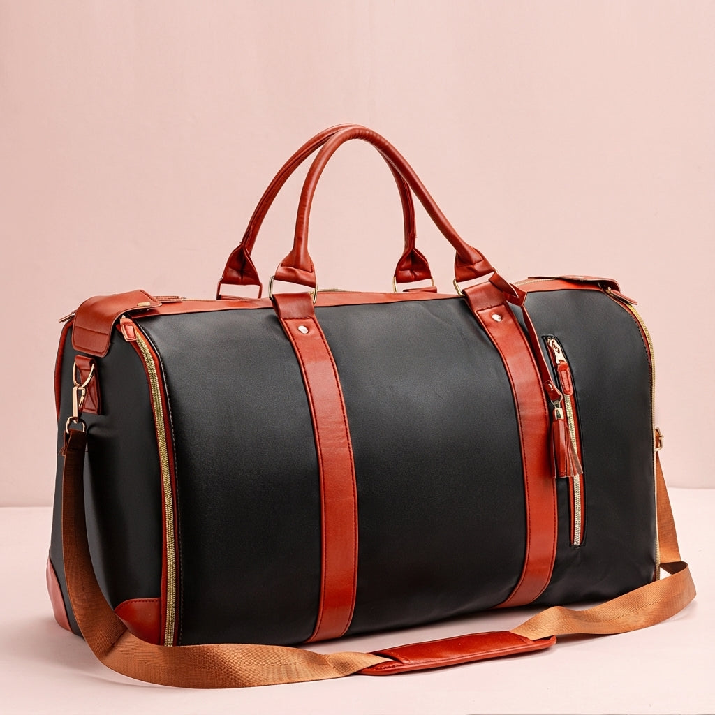 Unisex reisbagage GlideTote opgevouwen tot een klein pakketje, makkelijk mee te nemen.