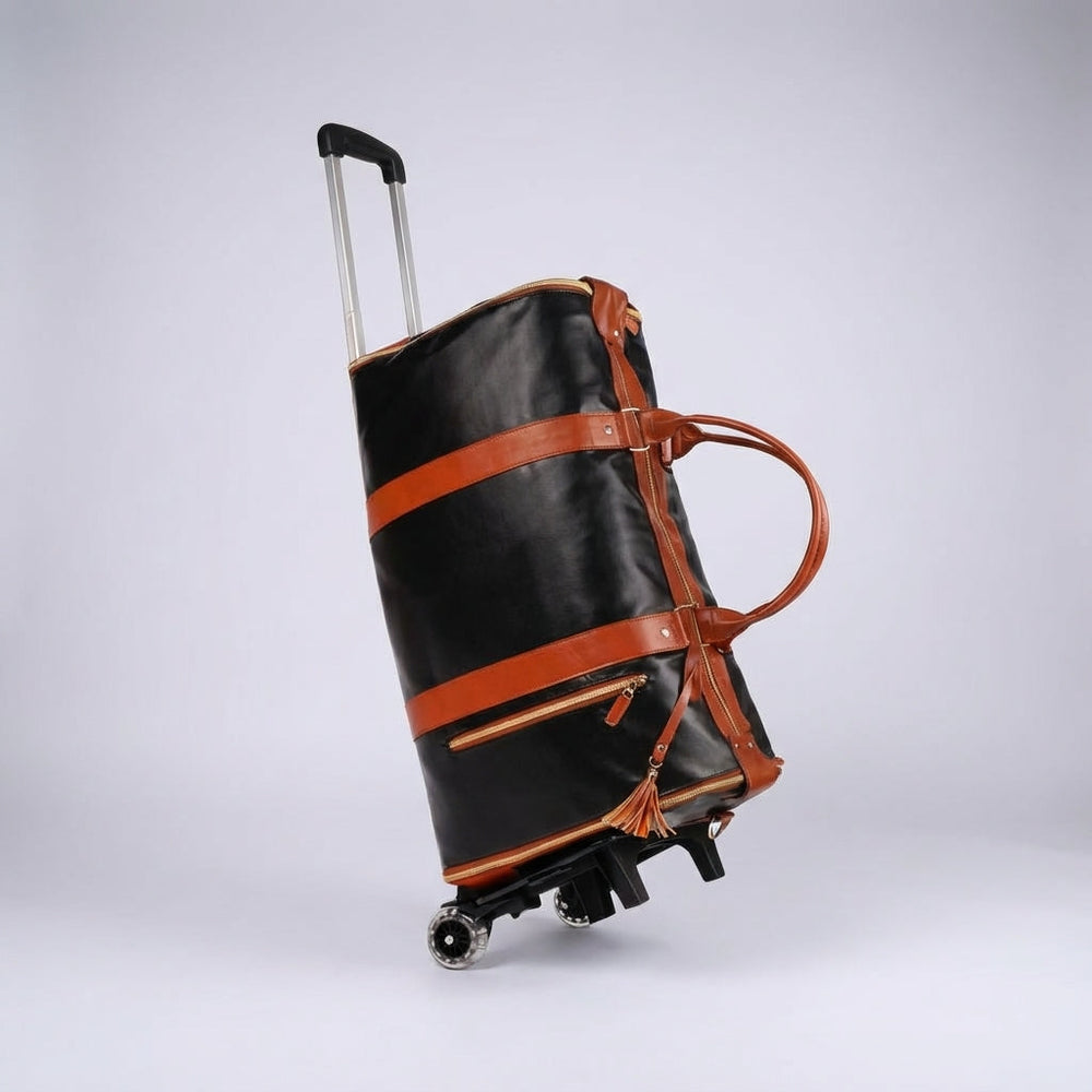 Compacte, waterdichte opvouwbare trolleytas GlideTote, ideaal als handbagage of extra bagage.