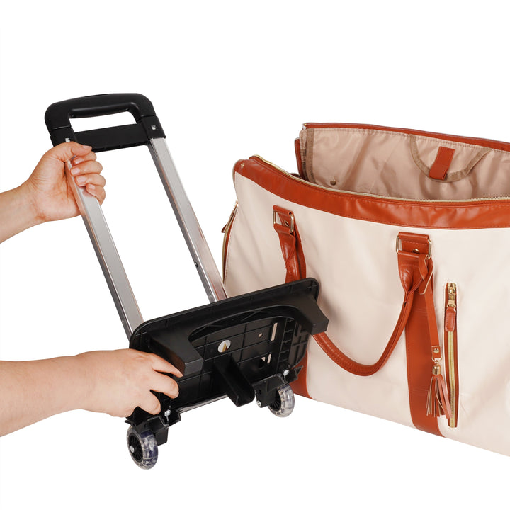 Unisex opvouwbare reistas GlideTote, plat opgevouwen voor gemakkelijk opbergen en ruimtebesparing.