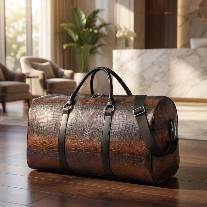 Zwarte unisex reistas met verstelbare band, ideaal voor weekendtrips en handbagage. Perfecte weekendtas.