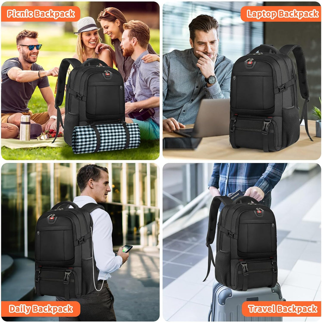 Multifunctionele rugzak met slimme vakkenindeling, perfect als reisrugzak of dagelijkse bagage.