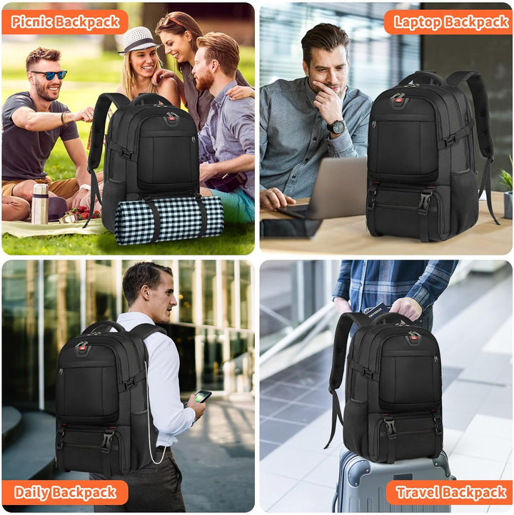Multifunctionele rugzak met slimme vakkenindeling, perfect als reisrugzak of dagelijkse bagage.