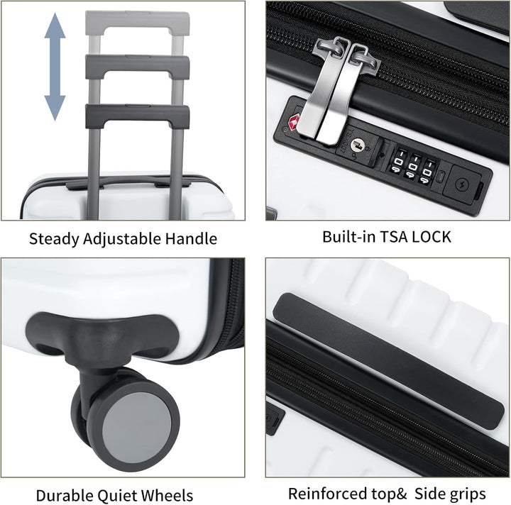 Veilige en uitbreidbare reisbagage met TSA-slot en 360 graden wielen.